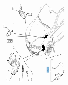 Clignotant latéral gauche pour Alfa Romeo