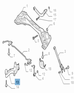 Bras oscillant droit pour Alfa Romeo Giulietta