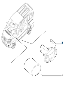 Clignotant latéral pour Fiat Professional Scudo