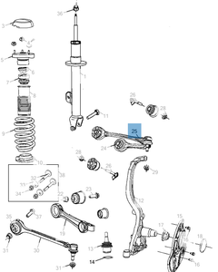 Bras oscillant de suspension avant supérieure pour Lancia Thema