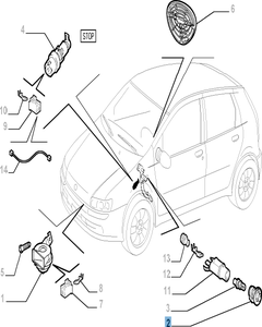 Clignotant latéral pour Fiat et Fiat Professional